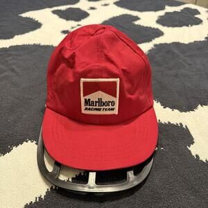 Vintage 80s RARE Marlboro Racing Nascar Usa SnapBack Hank Cap